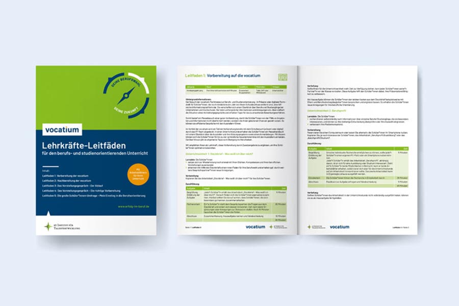 [Translate to English:] Leitfäden und Unterrichtsmaterial für Lehrer zur Berufsorientierung